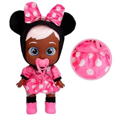 Cry Babies Disney Nurturing Baby Doll Inspired by Minnie Mouse, Dressed Up in The Iconic Pink Dress and Cries Real Tears for Kids Age 18 Months and Up - Image 4