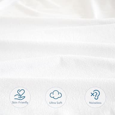 Twin XL Mattress Protector Waterproof Fitted Bed Sheets up to 14'' Terry for College Dorm Room Essentials Ultra Soft & Breathable Mattress Pad Cover Twin Extra Long (XL), Noiseless Machine Washable - Image 4