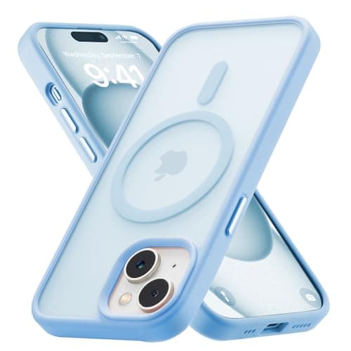 Tigowos for iPhone 15 Magnetic case Fits MagSafe 15FT Drop Resistant Anti-Yellowing Heavy Duty Shockproof Back Cover Fits iPhone 15 Phone Cases 6.1", Sierra Blue - Image 1