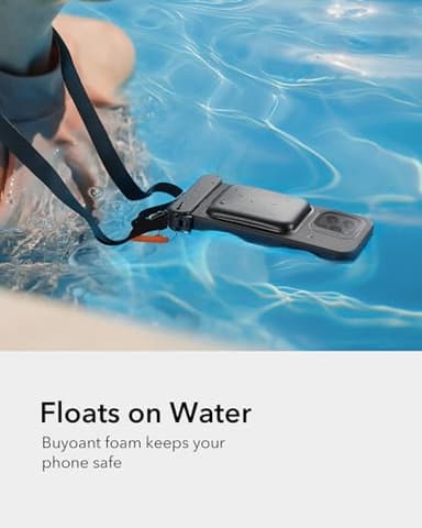 ESR Waterproof Phone Pouch for iPhone 15 Pro Max /14 Pro Max, Underwater Touch Sensitivity, IPX8 Floating Waterproof Cellphone Case with Lanyard, Dry Bag for Snorkeling, Black - Image 6