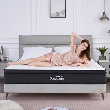 Dreamscape Full Size Mattress, 12 Inch Full Mattress in a Box, Memory Foam Hybrid Matress with Individual Pocket Spring for Motion Isolation, Pressure Relief, Medium Firm Feel, CertiPUR-US - Image 6