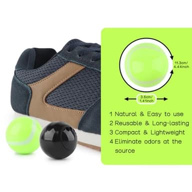 TIESTRA Shoe Deodorizer Balls (6 Pack) – Odor Eaters for Sneaker | Long-Lasting Odor Eliminator Air Freshener for Closet, Locker, Gym Bag, Drawer & Small Spaces | Cologne | Tricolor - Image 5