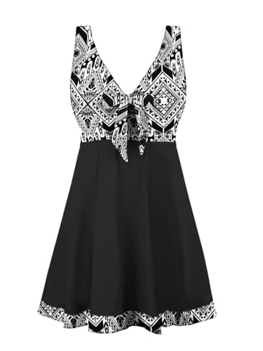 MiYang Women's One Piece High Waist Printing Swim Dress Padded Swimwear Religious Customs XX-Large - Image 1