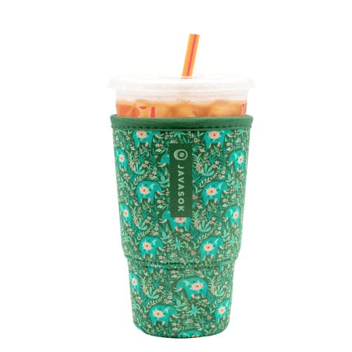 Sok It JavaSok Iced Coffee & Cold Soda Insulated Neoprene Cup Sleeve (Baby Elephant Walk, Large: 30-32oz) - Image 1