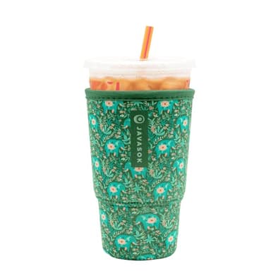 Sok It JavaSok Iced Coffee & Cold Soda Insulated Neoprene Cup Sleeve (Baby Elephant Walk, Large: 30-32oz) - Image 1