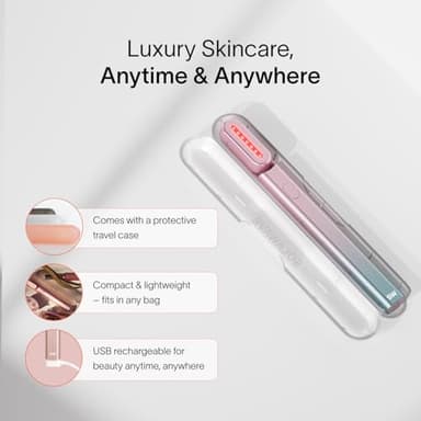 Solawave 4-in-1 Red Light Therapy Wand for Face & Neck | Beauty Device with Galvanic Current, Massager & Warmth | Anti-Aging, Wrinkle Reduction, Skin Tightening, Depuffing & Rejuvenation (Ombre) - Image 8