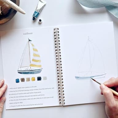 Ugalqan Watercolor Workbook, Lex Watercolor Workbook, Beginner-Friendly Birds Watercolor Workbooks, 12 Colors Watercolor Paint Set with Paint Brush - Image 5