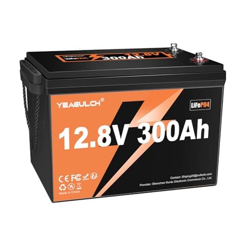 12V 300Ah LiFePO4 Battery 200A BMS 3840Wh Up to 6000+ Deep Cycle Lithium Iron Phosphate Battery Perfect for RV Camping Marine Solar Energy Storage Backup Power - Image 1