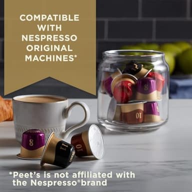Peet's Coffee, Dark Roast Espresso Capsules, Compatible with Nespresso Original Machines - Major Dickason's Blend Intensity 11, 50 Count (5 Boxes of 10 Espresso Capsules) - Image 4
