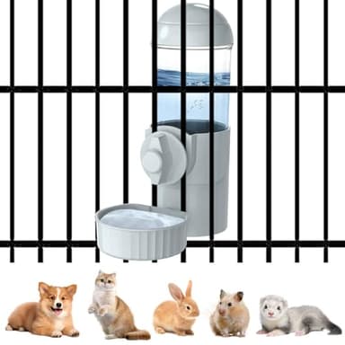 Pet Auto Water Dispenser, Water Bowl for Cage, Small Aniaml Food Dish for Rabbits, Ferrets, Cats, Birds,Dog - Image 1
