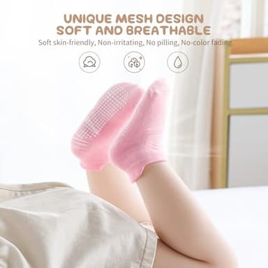 Aroveea Non Slip Grip Ankle Baby Socks 12 Pack for Toddler Boys and Girls Kids,Infant Cute Cotton Baby Socks - Image 4