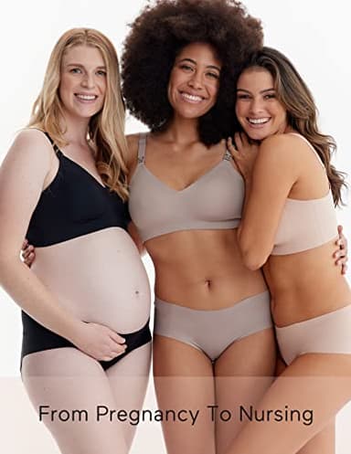 Momcozy Seamless Nursing Bra for Women 2 Pack Comfort Smooth Breastfeeding Maternity Bralette Wireless Pregnancy Bra - Image 8