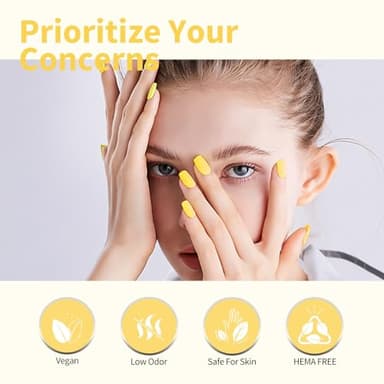 CANNI 6 Colors 9 ML Hema-Free Pastel Yellow Green Gel Nail Polish Set, Sage Forest Lime Green Pale Yellow Gel Polish Kit, Soak Off LED Nail Gel Manicure Kit DIY at Home Salon Gifts - Image 9