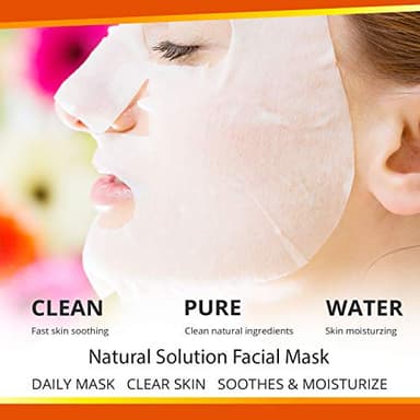 Natural Solution Soothing Radiance Silk Facial Mask With Lavender & Chamomile,Deep Pore Cleansing Face Mask,Instant Brightening and Hydrating - 10 PK - Image 4