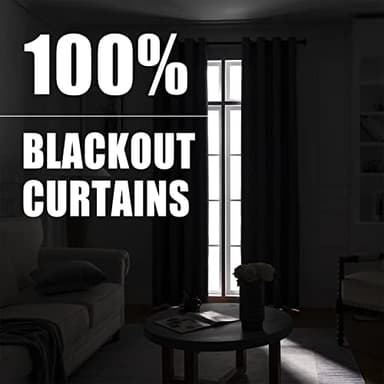Rutterllow 100% Blackout Curtains, 84 Inches Long Full Blackout Drapes for Bedroom/Kids Room, Thermal Insulated Living Room Window Treatment Drapes (Set of 2 Panels, Pink, 52 x 84 inch) - Image 2