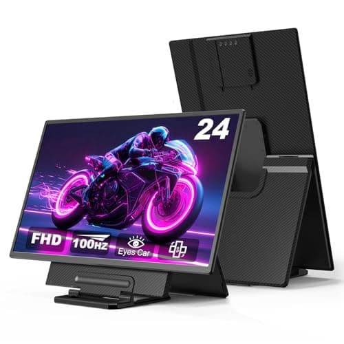 24" Large Portable Monitor, 1080P FHD 100Hz Laptop Screen Extender, 125% sRGB IPS Monitor Extender, USB C HDMI Office Gaming with Detachable Stand, Travel monitor for Window MAC Phone Xbox Switch - Image 1