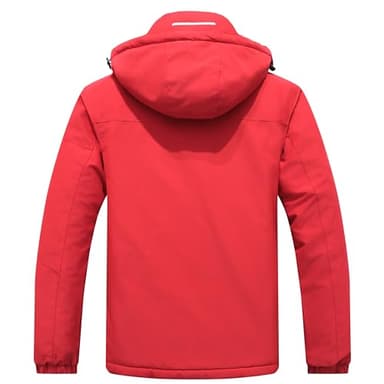 UTWGN Men's Ski Jacket Winter Warm Snow Coat Waterproof Windbreaker Hooded Work Outerwear Snowboarding Jackets - Image 4