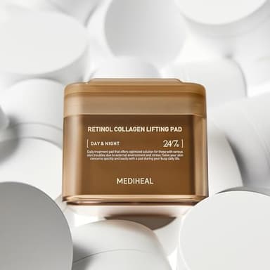 MEDIHEAL Retinol Collagen Lifting Pad - Vegan Face Hypoallergenic Pads with Retinol, Collagen - Lifting Pads for Enhancing Skin Texture Firmness 100 Pads - Image 7