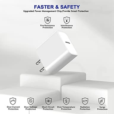 3Pack iPhone 16/15 Charge Block,USB C Charger,i Phone Charger Adapter Quick Fast Charger Adapter Plug 20W Power Delivery Type C Fast Charging Block for iPhone 16/15/14/13/12,iPad Pro/Air/Mini/AirPods - Image 3