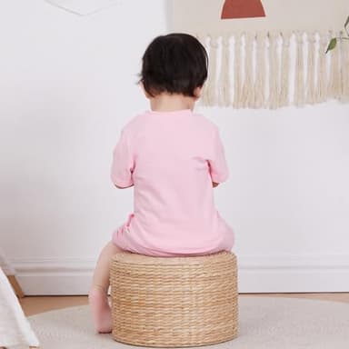 WZTYYDS Baby Girl First Birthday Outfit In My One Year Old Era Top Short Sleeve 1st Birthday Shirt + Casual Shorts Set (Pink, 12-18 Months) - Image 4