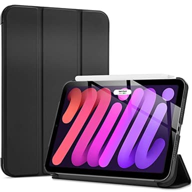 ProCase Smart Case for iPad mini 7 A17 Pro 2024/iPad Mini 6 2021 8.3 Inch iPad mini 7th/6th Gen Case, Hard Back Cover for iPad mini 8.3" 7th Gen A2995/A2996/A2993/6th Gen A2567 A2568 A2569 -Black - Image 1