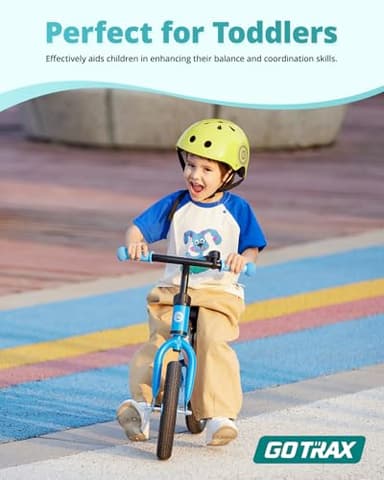 Gotrax KS12 Balance Bike, 12" Toddlers Push Bike with LED Light, Adjustable Seat & Handlebar, Flat-Free Tires & Easy Assembly Kids Bicycle, Lightweight & No Pedal, Gift for Boys Girls, Purple - Image 3