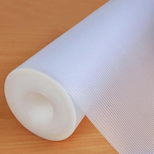 Hersvin Shelf Liners 20 in x 20 ft EVA Drawer Mats, Non-Adhesive Cupboard Protector, Kitchen Cabinet Lining Fridge Liner (Clear Stripe, 50.8x610cm) - Image 1