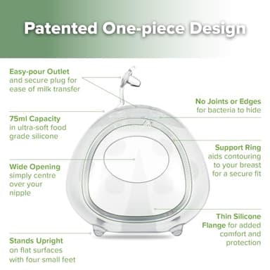 haakaa Ladybug Milk Collector Wearable Milk Collector Ladybug Breastmilk Collector Breastfeeding Milk Catchers Breast Milk Savers 2.5oz/75ml 2 PCS - Image 4