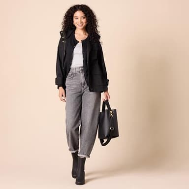 Amazon Essentials Women's Lightweight Crewneck Cardigan Sweater (Available in Plus Size), Black, X-Large - Image 5