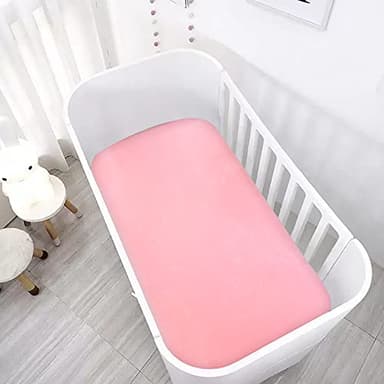 Crib Sheets Girl Satin 2 Pack, Soft & Silky Crib Sheet for Baby Hair (52"x28"x8") Fitted Crib Sheets for Standard Crib Mattress, Pink - Image 7