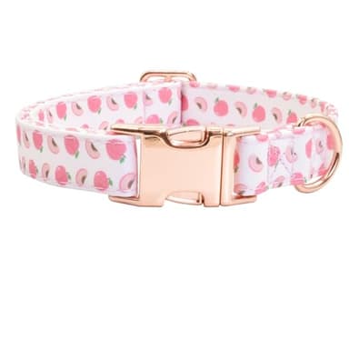 Cotton Dog Collar Metal Buckle Daisy Summer, Cute Adjustable Dog Collar Soft for Small Medium Large Boys Girls Dogs Durable - Image 1