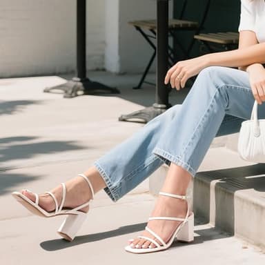 DREAM PAIRS Women's Heels Chunky Block Strappy Square Open Toe Ankle Buckle Heeled Sandals Wedding Party Dress Shoes Indie,Size 7,White,SDHS2428W - Image 7