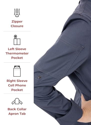 Chef Works Women's Hartford Chef Coat, Blue, Medium - Image 4