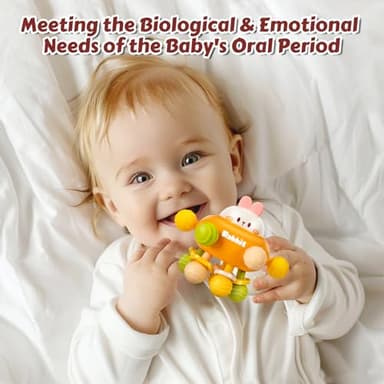 Baby Teething Toys, Baby Teethers Montessori Sensory Toys for 0-6-12 Months, Gifts for 1 Year Old Boys Girls Infant Newborn 0 3 6 9 12 18 Months Toys - Image 2