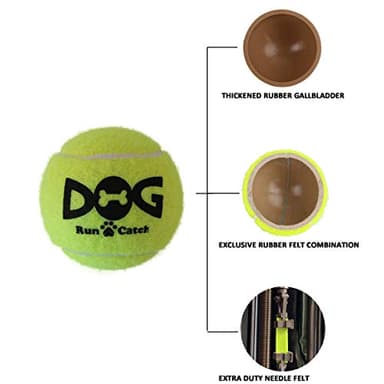 INSUM Tennis Balls for Dogs - 12 Pack 2.5'' Durable Non-Toxic Outdoor Dog Toys Balls with Mesh Bag, SGS Certified, Colorful Fetch Toys, Medium Large Breeds (Non Squeaky) - Image 9