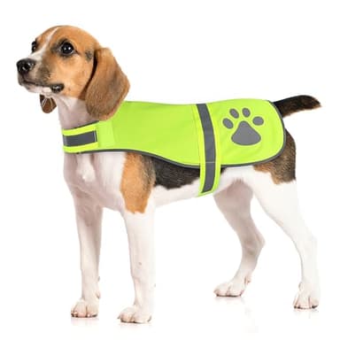Candofly Reflective Dog Vest, High Visibility Safety Pet Hunting Vest Lightweight Dog Jacket for Night Walking Camping (Neon Green, Small) - Image 1