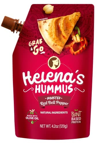 Helena Hummus (12-pack), Shelf-Stable, No Added Preservatives, 8 Natural Classic 4.23 oz and 4 Roasted Bell Pepper Hummus To-Go, 4.23 oz (4 Tripacks) - Image 6