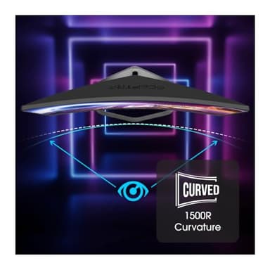 Sceptre Curved 24.5-inch Gaming Monitor up to 240Hz 1080p R1500 1ms DisplayPort x2 HDMI x2 Blue Light Shift Build-in Speakers, Machine Black (C255B-FWT240) - Image 6