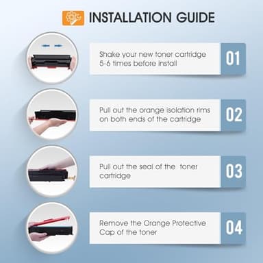 206X 206A Toner Cartridges 4 Pack High Yield M283fdw M255dw Set Compatible Replacement for HP 206X 206A Color Laserjet Pro MFP M283cdw M283 M255 Printer Ink (with Chip) (Black Cyan Yellow Magenta) - Image 5