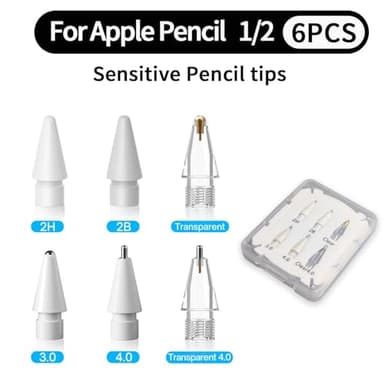 LOVE MEI Replacement Pencil Tips for Apple Pencil Pro,Upgraded Pen Tips fit for Apple 2nd 1st Gen USB-C,and Logitech Crayon Digital Pencil,Pencil Tips Pad Pro Pencil Sets 6 - Image 5