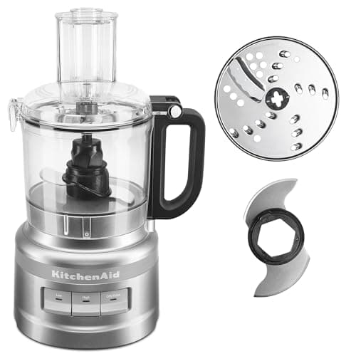 KitchenAid KFP0718CU 7-Cup Food Processor Chop, Puree, Shred and Slice - Contour Silver - Image 1