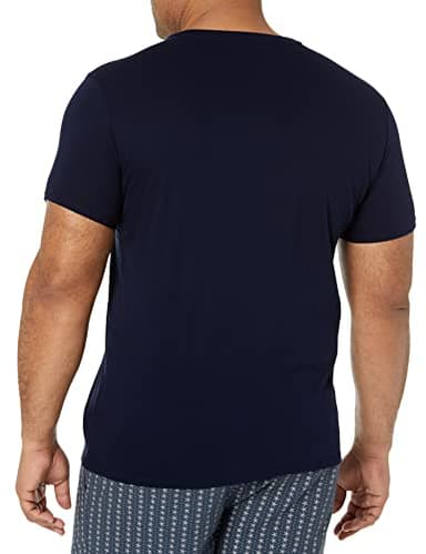 Lacoste Men's Short Sleeve V-Neck Pima Cotton Jersey T-Shirt, Navy Blue, Large - Image 4