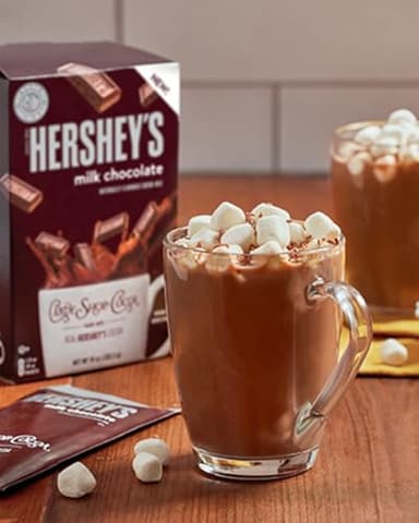 Candy Shop Cocoa HERSHEY'S Milk Chocolate Cocoa Mix, Hot Chocolate, Make Hot or Iced Cocoa, Made With Real Milk, Gluten Free, 1.25 oz packet (24 count) - Image 8