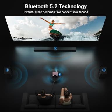 2000 ANSI Netflix Officially Licensed 4K Full HD Outdoor Projector, HAPPRUN Projector with Wifi and Bluetooth, Built-in Apps, Auto Focus, Smart Projector for Movie/Home Theater/Indoor/PS5/PC/Phone - Image 8