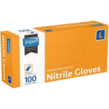 Inspire Nitrile Gloves Medical Examination | The Original Quality Stretch Cobalt Blue | 4.5 Grade Disposable Latex Free Doctors,EMT, Food Service, Cleaning, Janitorial, Household, Hospitals and More - Image 5