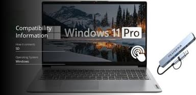 Lenovo IdeaPad 15.6” FHD Touchscreen Laptop, 24GB RAM 1.5TB Storage (1TB SSD+512GB Docking Station Set), 6-Cores Intel Core i3, Windows 11 Pro with Microsoft Office Included, Plusera Earphones - Image 3