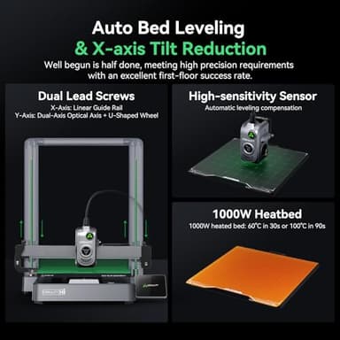 Creality Hi Combo (A) 3D Printer, Multi Color 3D Printer with CFS, 500mm/s High Speed Auto-Leveling Automatic Filament Reading Clog-Free Extruder 95% Pre-Assemble All-Metal Body 10.24×10.24×11.81inch - Image 5