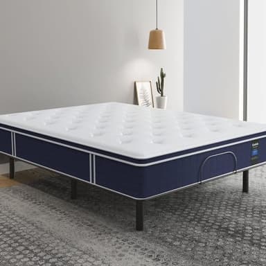 Coolvie Queen Mattress Firm, Strong Coils Hybrid Mattresses for Extra Lumbar & Hip Support, Cooling Knit Fabric Cover- CertiPUR-US® Certified Foam/ 80x60x12, 12 Inch Mattress Queen Size in a Box - Image 2