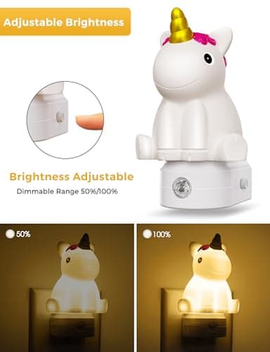 L LOHAS LED Plug-in Night Light for Kids, Cute Color Changing LED Night Light with Dusk to Dawn Sensor, Christmas, Birthday Gift Nightlight for Girls & Kids, Room Decor - Image 5
