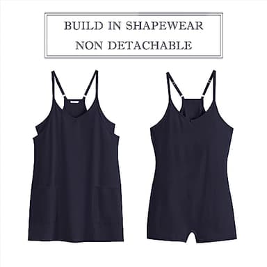 ANRABESS Women Athletic Dress Summer Tennis Workout Active Sports Mini Romper Dress Built in Shorts Travel Vacation Clothes Navy Blue X-Smal - Image 6